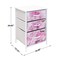 Sorbus Nightstand with 3 Drawers - Furniture Storage for Bedroom, Closet, Office Organization - Steel Frame, Wood Top, Pastel Fabric Bin